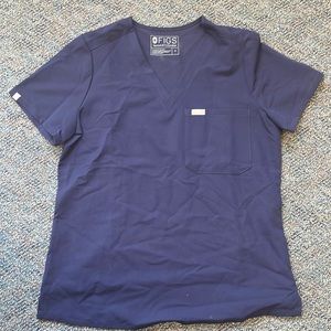 Figs Catarina Scrub Top. Navy